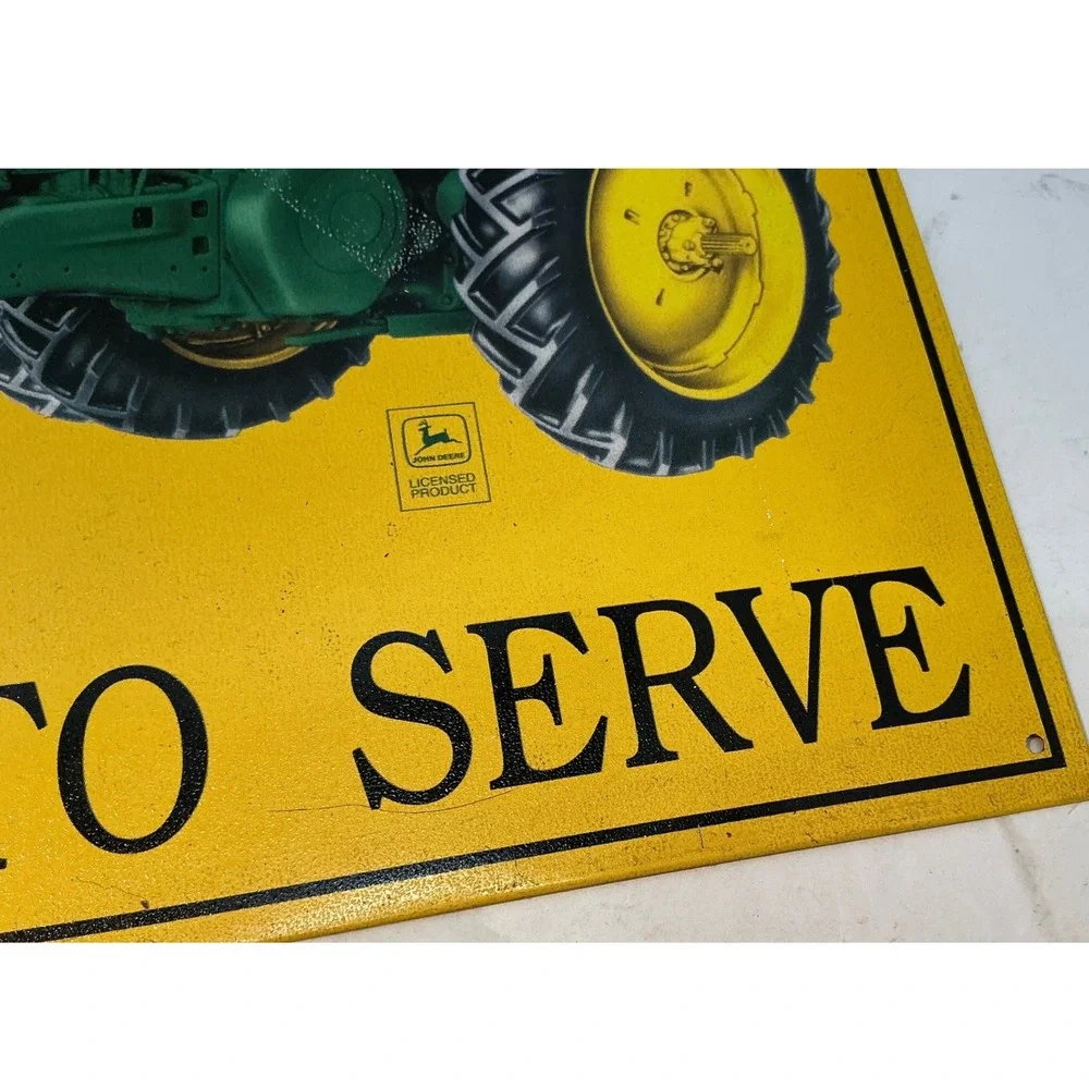 John Deere Vintage Style Metal Tin Sign A Series Tractors Farm Decor Yellow